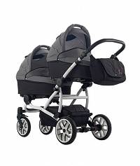 Детская коляска BEBETTO42 для двойни 2 в 1 шасси серая/SZA