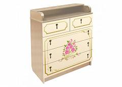 КДП 80/5-100 Комод с трансфор.крышкой 5 ящ. Роза
