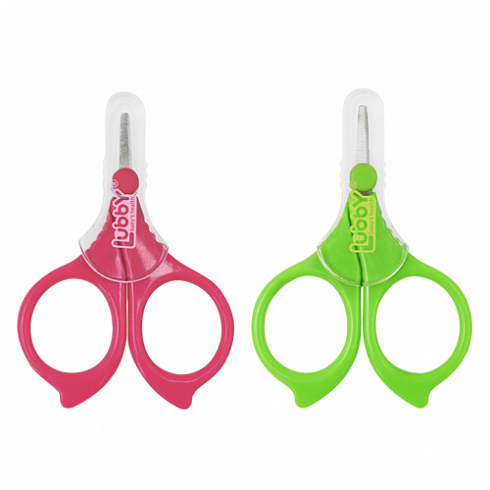 Ножницы с чехлом, от 0 мес., безопасный пластик, нержавеющая сталь