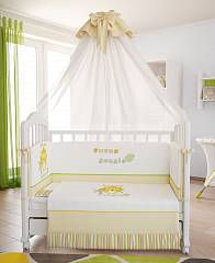 Комплект в кроватку Polini "Джунгли" 7 предметов 120х60