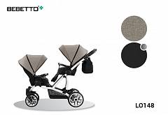 Детская прогулочная коляска BEBETTO42 Sport для двойни, шасси серая/SZA