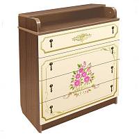 КДП 80/4-100 Комод с трансфор.крышкой 4 ящ. Роза