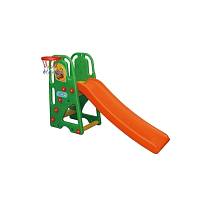 JM-855 Игровая горка в комплекте с баскетбольным кольцом Happy Box