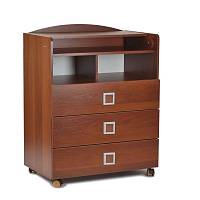 Комод СКВ 1 полка 3 ящика ручка-квадратная колеса