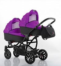 Детская коляска BEBETTO42 для двойни 2 в 1 шасси серая/CZA